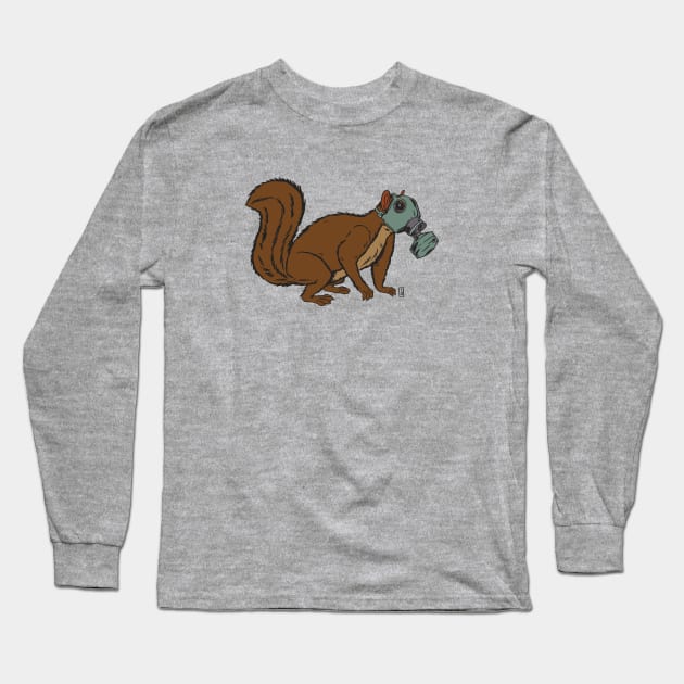 COVID Refugee Squirrel Long Sleeve T-Shirt by Thomcat23